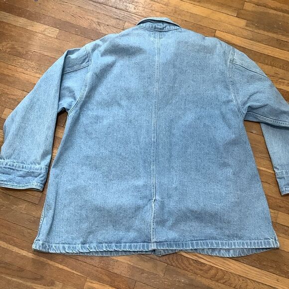 Vintage Sostanza Workwear Light Wash Lightweight Denim Chore Barn Jacket Sz XL - Picture 11 of 17